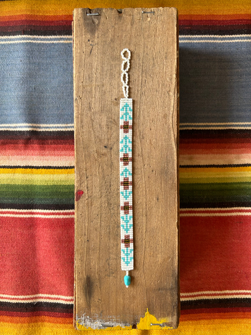 Wildflower Cuff Bracelet - Pink & Turquoise