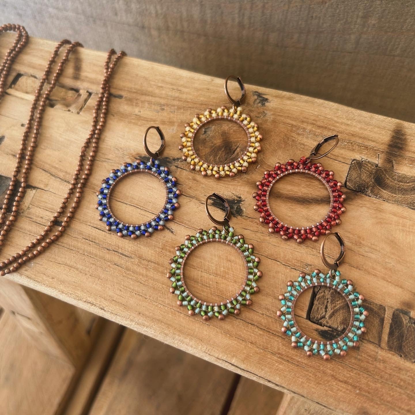 Meadow Copper Hoop Earrings