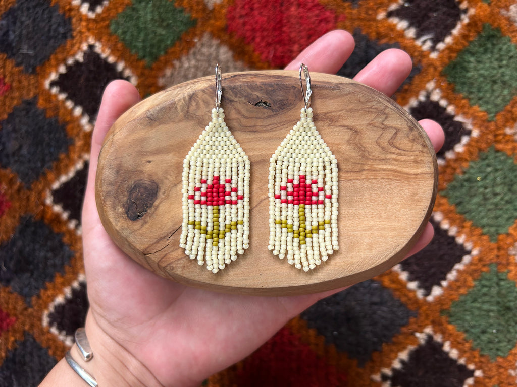 In Bloom Earrings ~ Red Blooms
