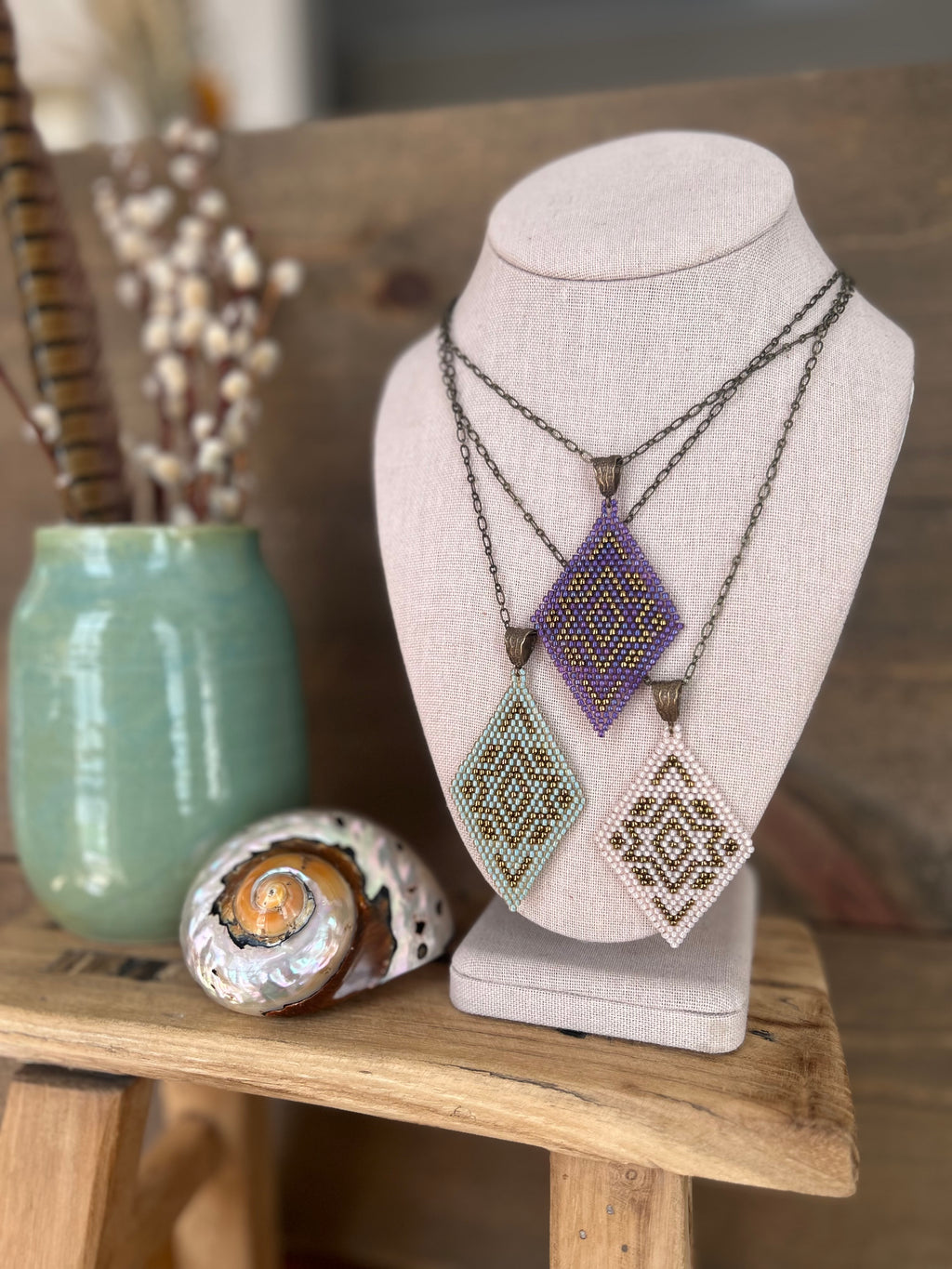 Starlight Pendant in Blush Pink