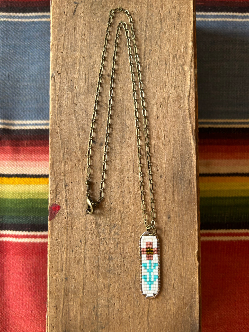 Small Wildflower Necklace - Pink & Turquoise