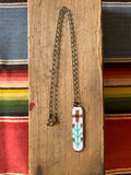 Large Wildflower Necklace - Pink & Turquoise