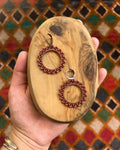 Large Ruby Copper Hoops