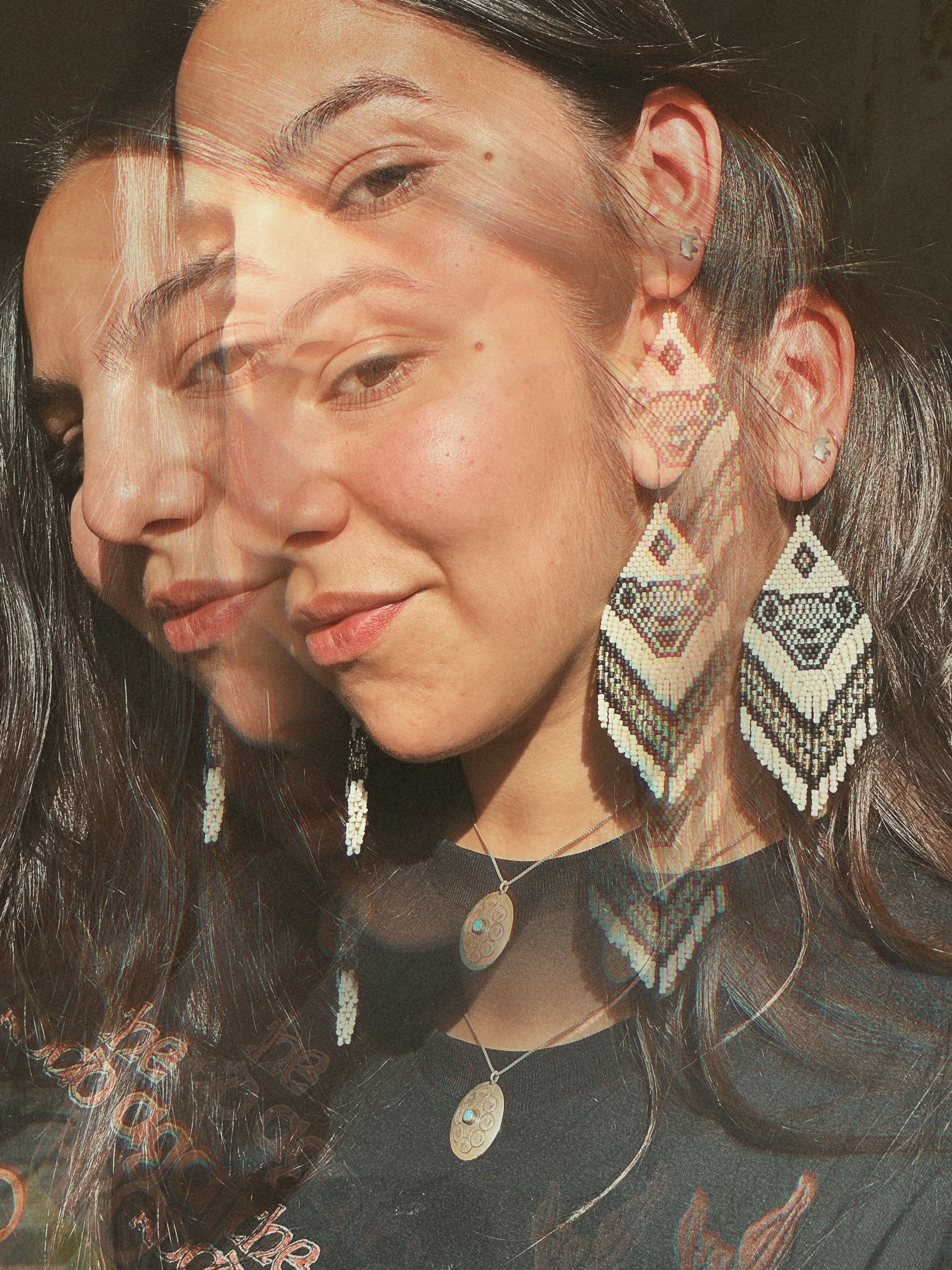 Dancing Bear Fringe Earrings