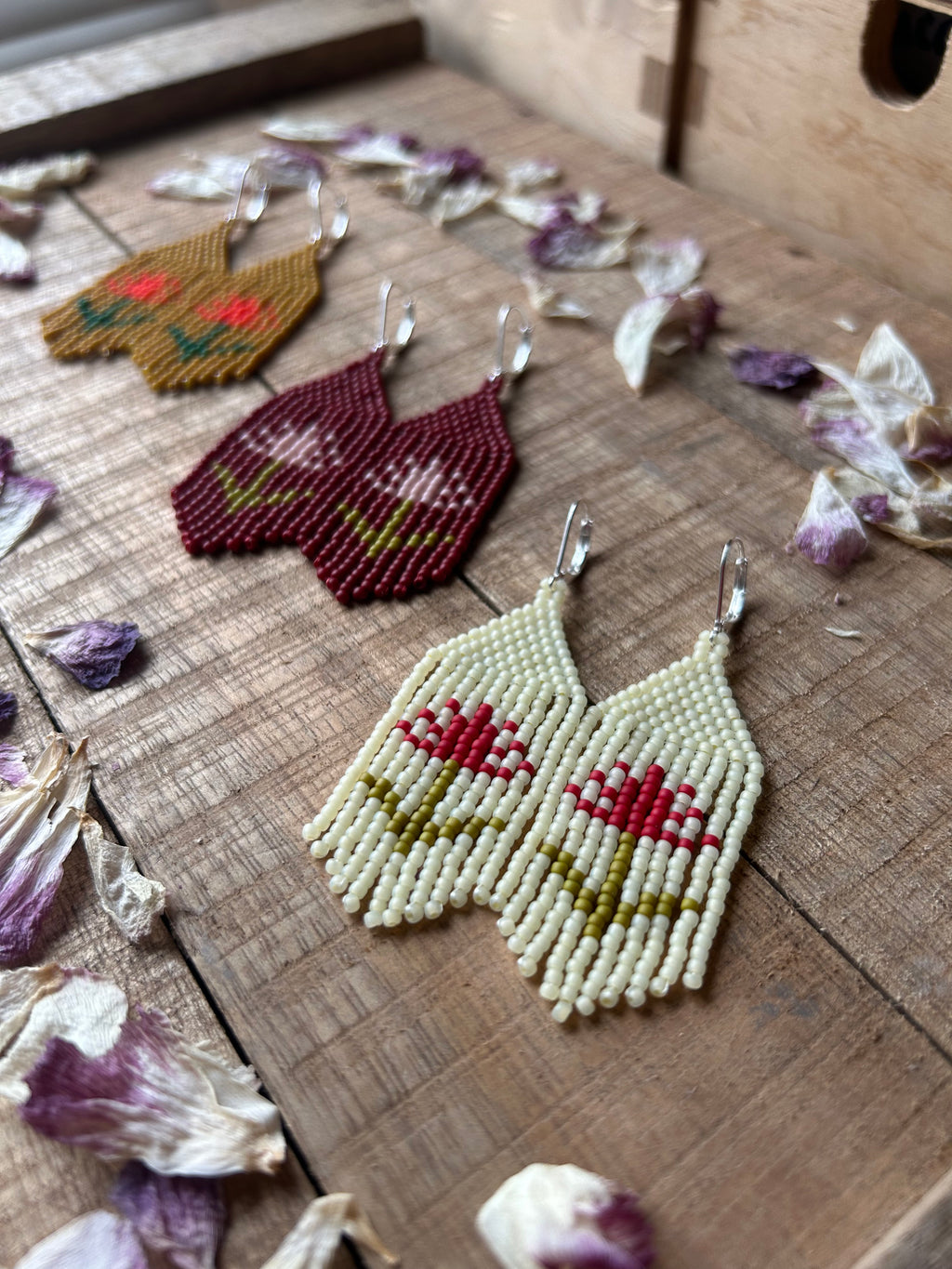 In Bloom Earrings ~ Red Blooms