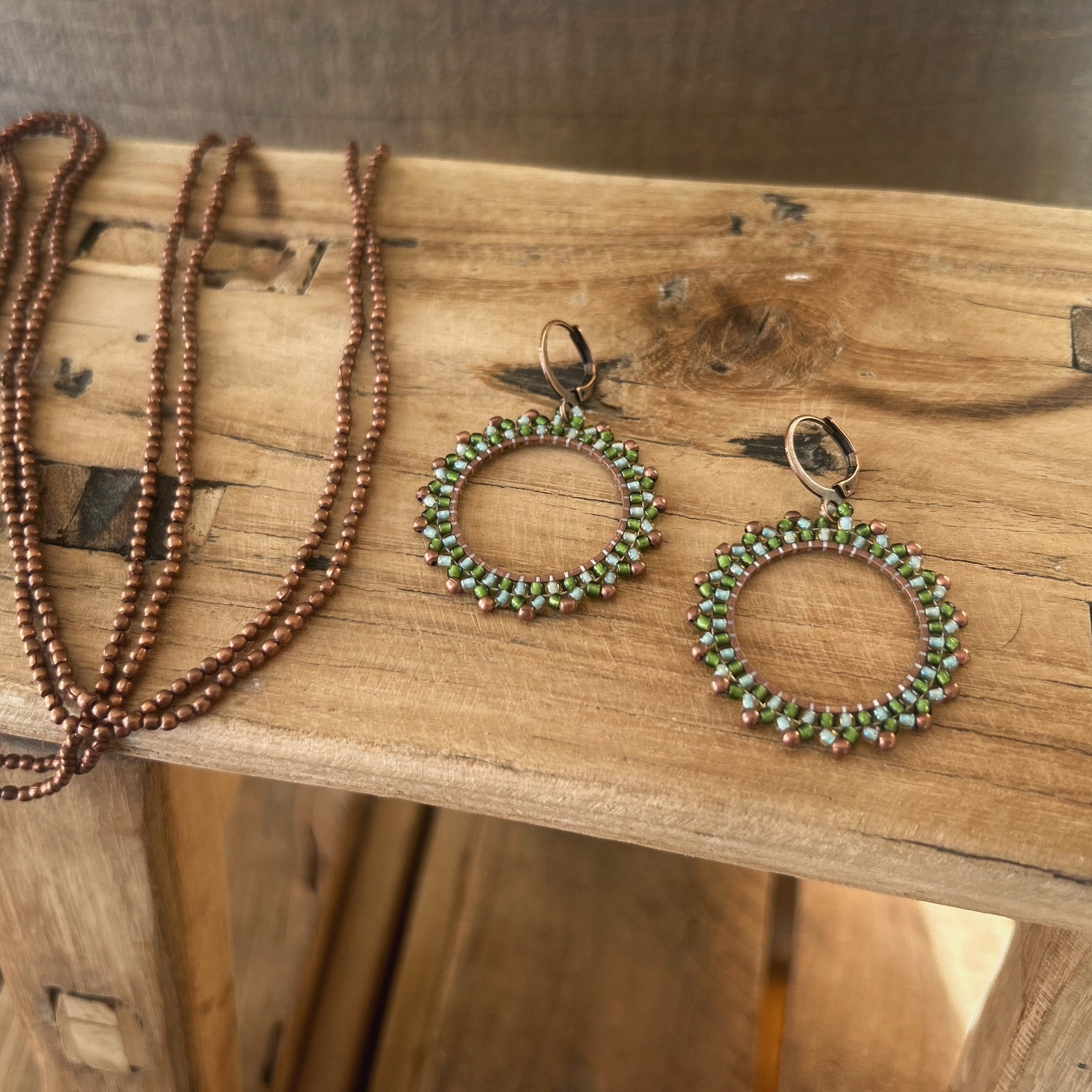 Meadow Copper Hoop Earrings