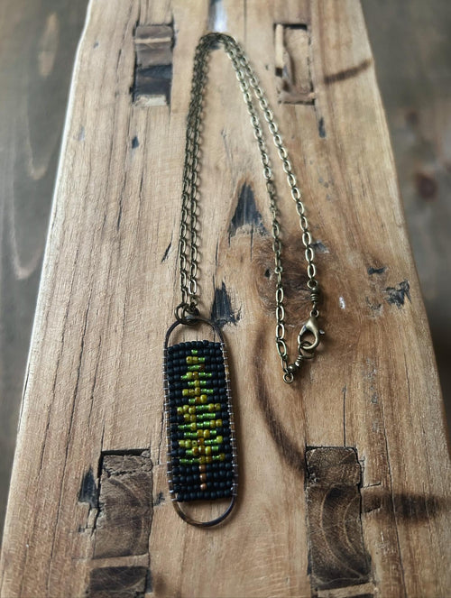 Black Large Pines Necklace