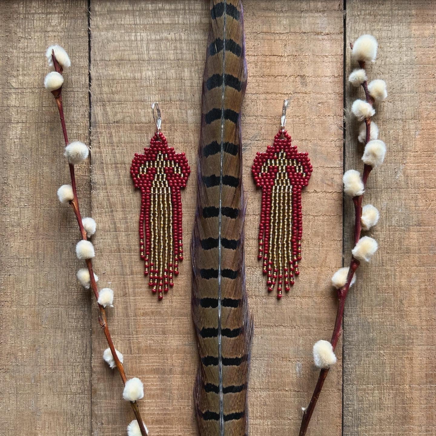 Soaring Eagle Fringe Earrings